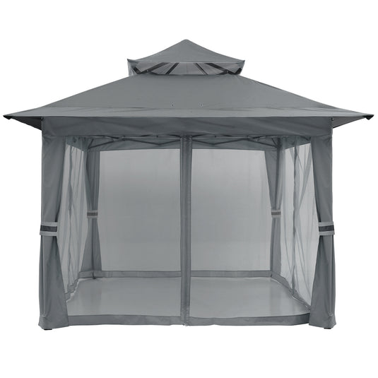 13x13 Patio Gazebo Outdoor Pop Up Gazebo with Mesh Walls