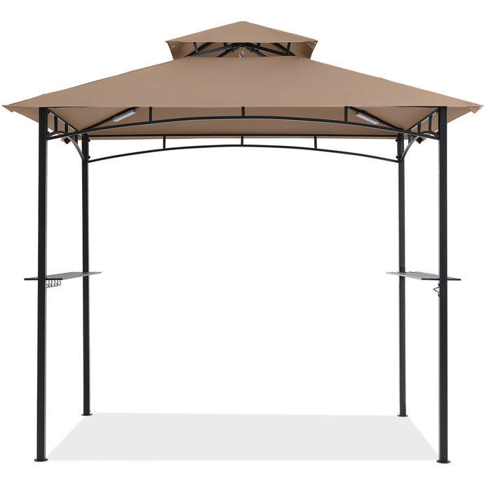 8x5 Grill Gazebo Outdoor BBQ Gazebo Canopy with 2 LED Lights