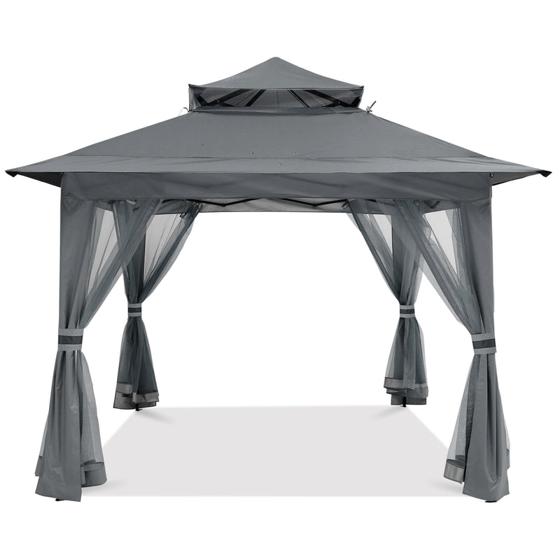 Load image into Gallery viewer, 13x13 Patio Gazebo Outdoor Pop Up Gazebo with Mesh Walls
