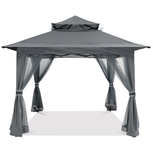 13x13 Patio Gazebo Outdoor Pop Up Gazebo with Mesh Walls