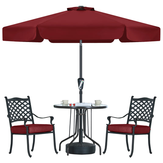 MASTERCANOPY 7.5FT/9FT Valance Patio Umbrella for Outdoor Table Market-CA