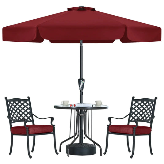 MASTERCANOPY 7.5FT/9FT Valance Patio Umbrella for Outdoor Table Market-CA
