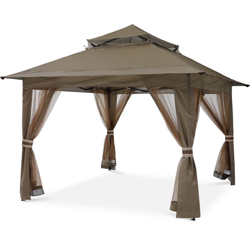Load image into Gallery viewer, 13x13 Patio Gazebo Outdoor Pop Up Gazebo with Mesh Walls
