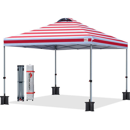 Leisure Sports Durable Ez Pop-Up Canopy Tent with Vented Top - 8x8, 10x10, 12x12