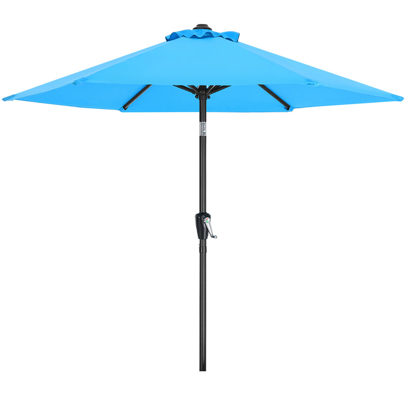 jordan manufacturing 7' half-round market patio umbrella MASTERCANOPY 7.5FT Patio Umbrella for Outdoor Market Table 6 Ribs