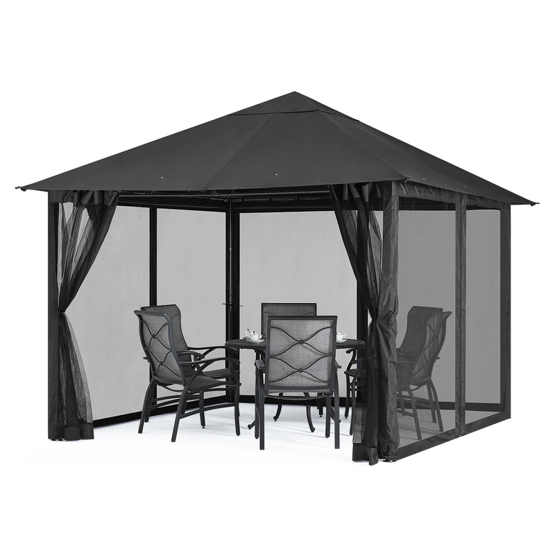 Load image into Gallery viewer, 11x11FT Outdoor Patio Gazebo Canopy with Mosquito Netting
