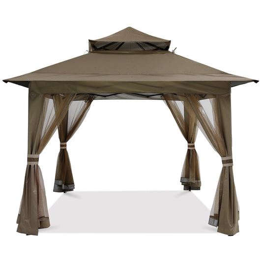 13x13 Patio Gazebo Outdoor Pop Up Gazebo with Mesh Walls