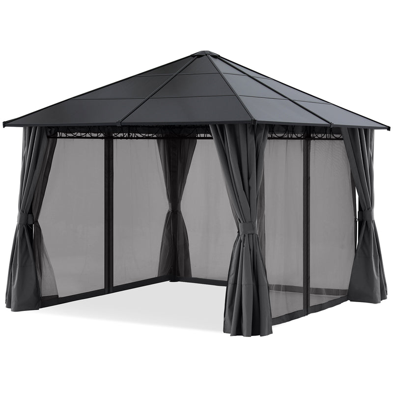 Load image into Gallery viewer, 10x10 Outdoor Hardtop Gazebo Aluminum Frame Polycarbonate Top Canopy

