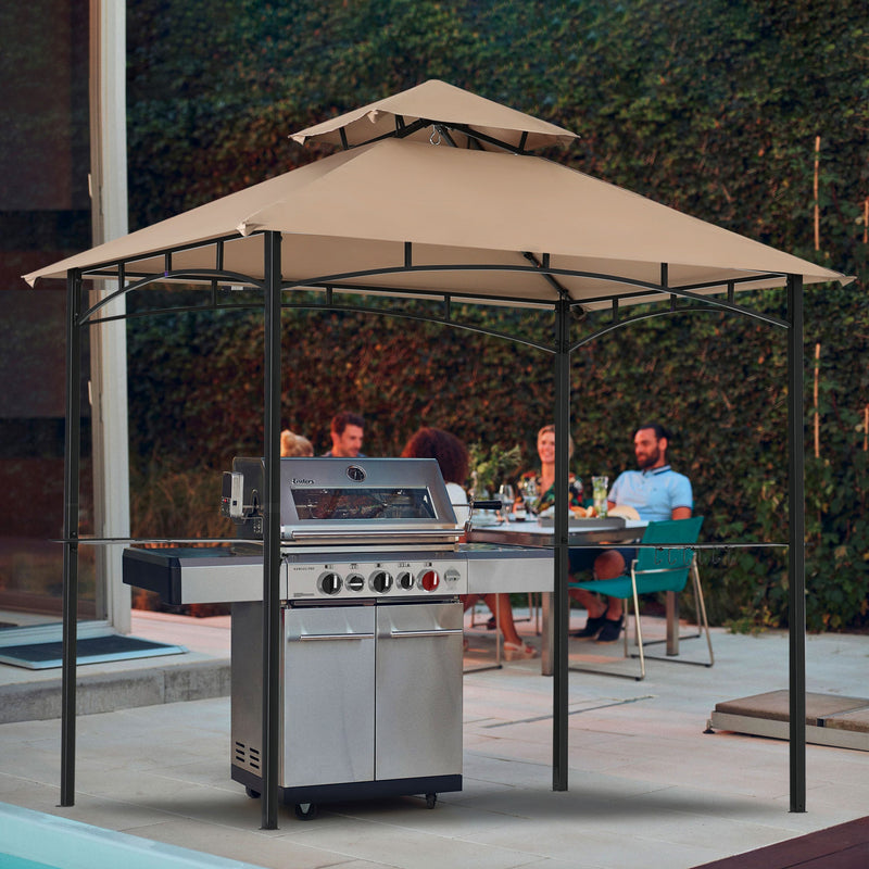 Load image into Gallery viewer, 8x5 Grill Gazebo Outdoor BBQ Gazebo Canopy with 2 LED Lights-CA
