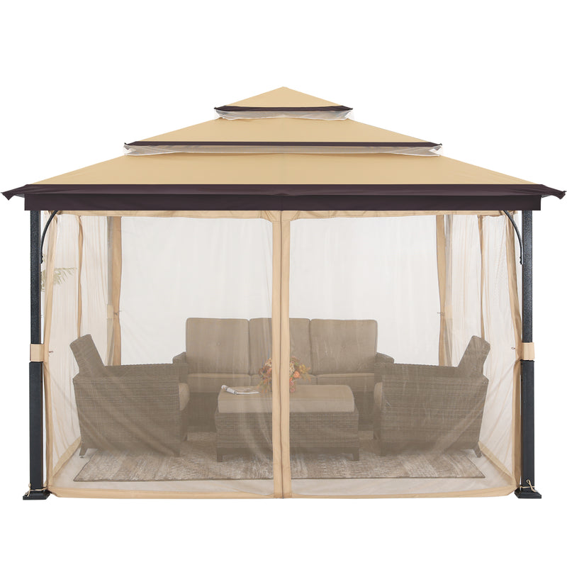 Load image into Gallery viewer, 12x12 Soft Top Outdoor Garden Patio Gazebo with Mosquito Netting
