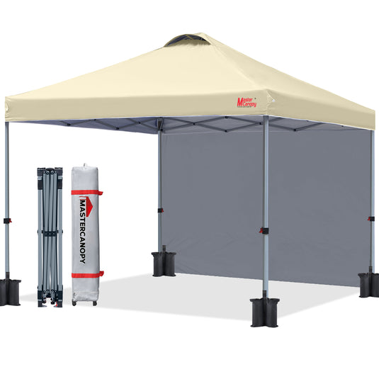 Leisure Sports Durable Pop-Up Canopy Tent with Sidewall - 8x8, 10x10