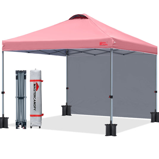 Leisure Sports Durable Pop-Up Canopy Tent with Sidewall - 8x8, 10x10