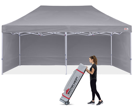 Mastercanopy Lite-30 Commercial Canopy Tent with Sidewalls - 10x10, 10x15, 10x20
