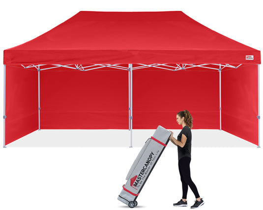 Mastercanopy Lite-30 Commercial Canopy Tent with Sidewalls - 10x10, 10x15, 10x20