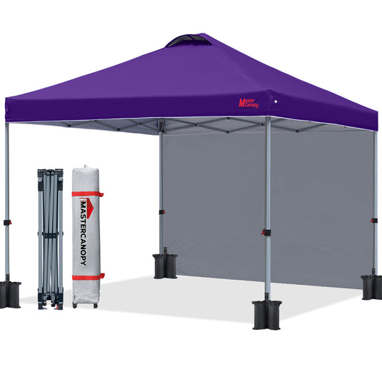 Leisure Sports Durable Pop-Up Canopy Tent with Sidewall - 8x8, 10x10