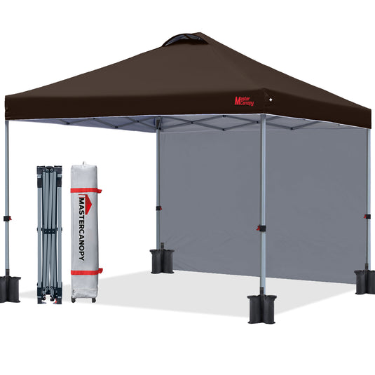 Leisure Sports Durable Pop-Up Canopy Tent with Sidewall - 8x8, 10x10