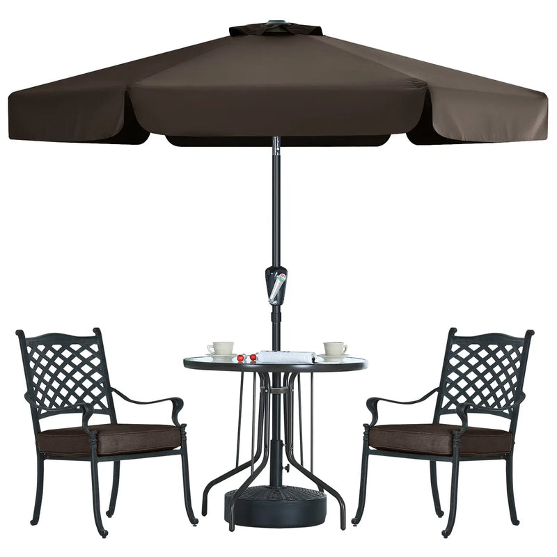 Load image into Gallery viewer, MASTERCANOPY Valance Patio Umbrella for Outdoor Table Market 6/8 Ribs
