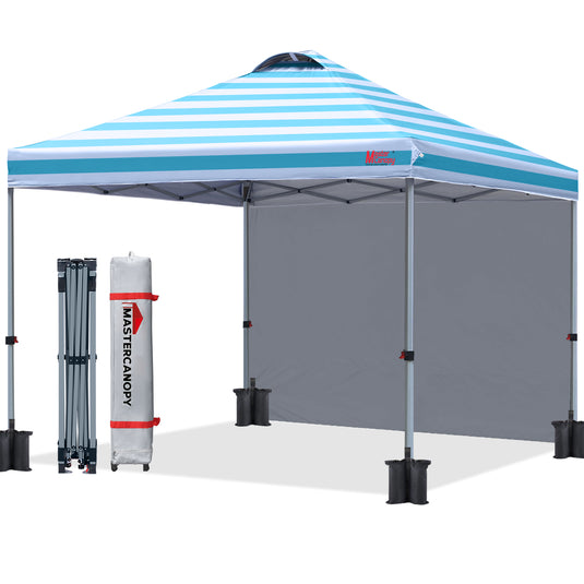 Leisure Sports Durable Pop-Up Canopy Tent with Sidewall - 8x8, 10x10