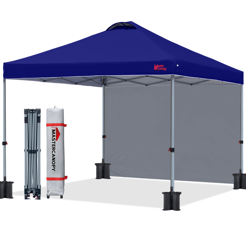 Load image into Gallery viewer, Leisure Sports Durable Ez Pop-Up Canopy Tent with One Sidewall - 8x8, 10x10, 12x12
