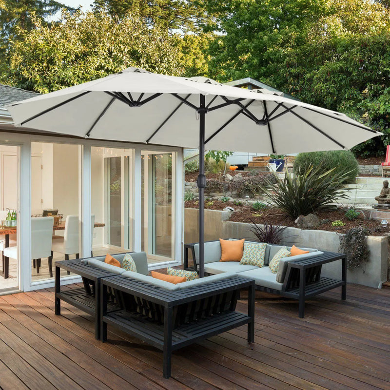 Load image into Gallery viewer, 15FT Patio Outdoor Umbrella Double Sided Large Umbrella
