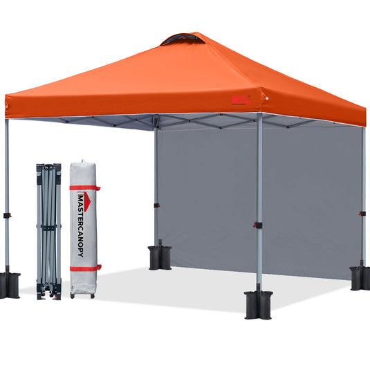 Leisure Sports Durable Pop-Up Canopy Tent with Sidewall - 8x8, 10x10