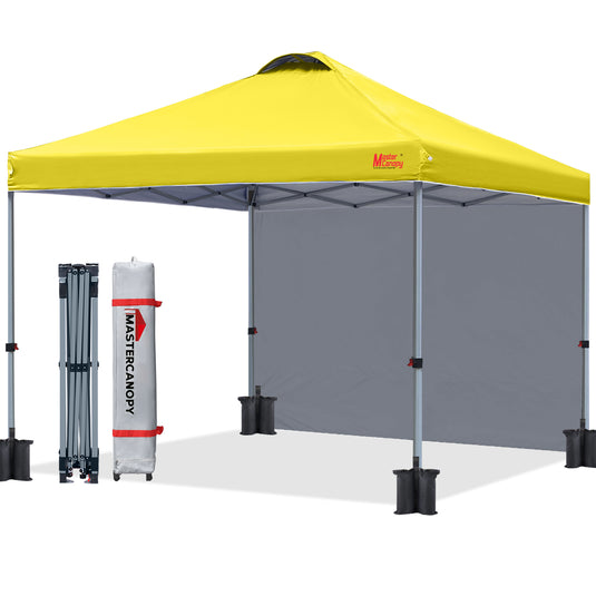 Leisure Sports Durable Pop-Up Canopy Tent with Sidewall - 8x8, 10x10