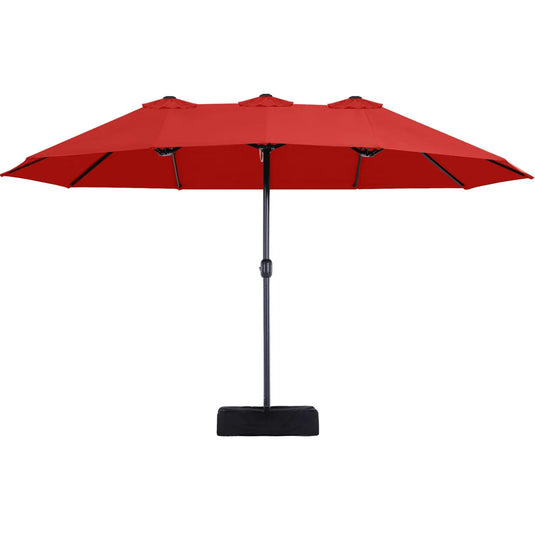 15FT Patio Outdoor Umbrella Double Sided Large Umbrella