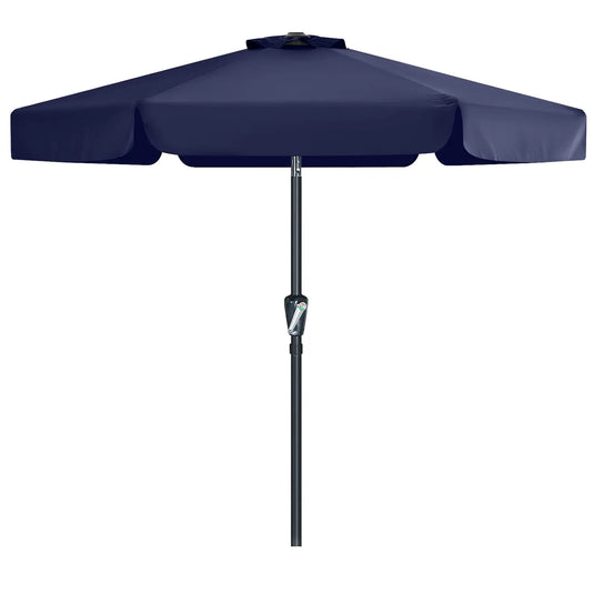 MASTERCANOPY Valance Patio Umbrella for Outdoor Table Market 6/8 Ribs