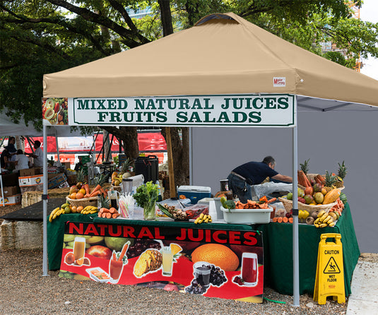 Leisure Sports Durable Pop-Up Canopy Tent with Sidewall - 8x8, 10x10