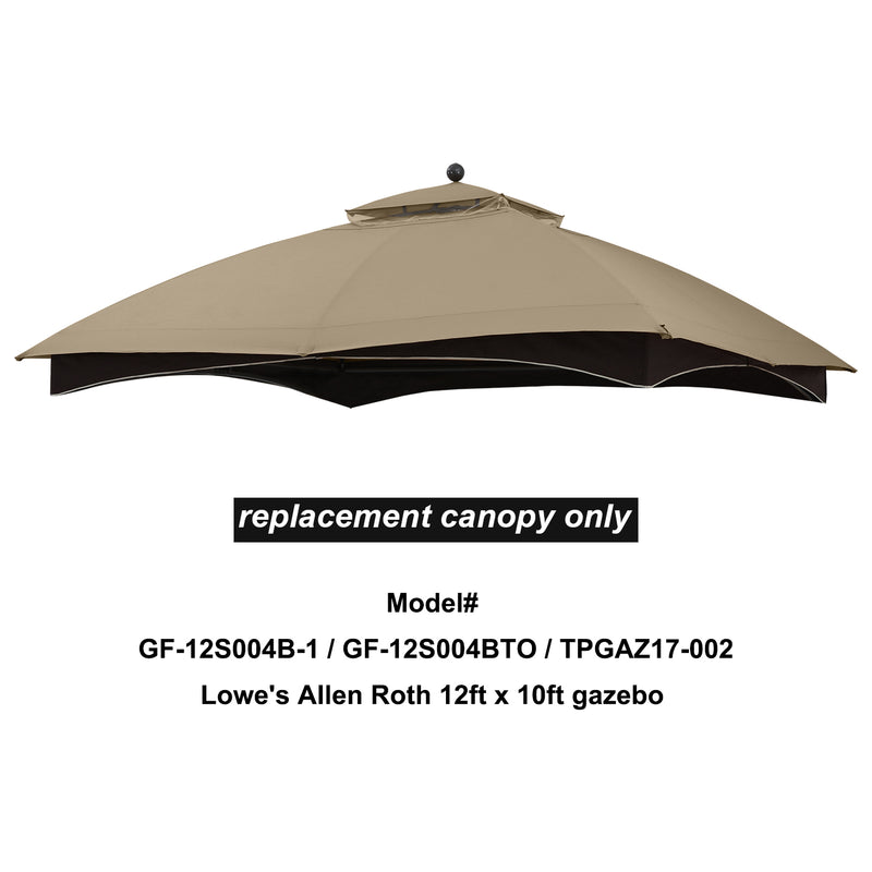 Load image into Gallery viewer, MASTERCANOPY Replacement Canopy Top for Lowe's Allen Roth 10x12 Gazebo #GF-12S004B-1
