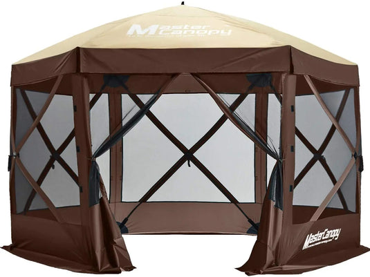 6x6/10x10/12x12/12.5x12.5 Portable Screen House Room Pop up Gazebo Outdoor Camping Tent