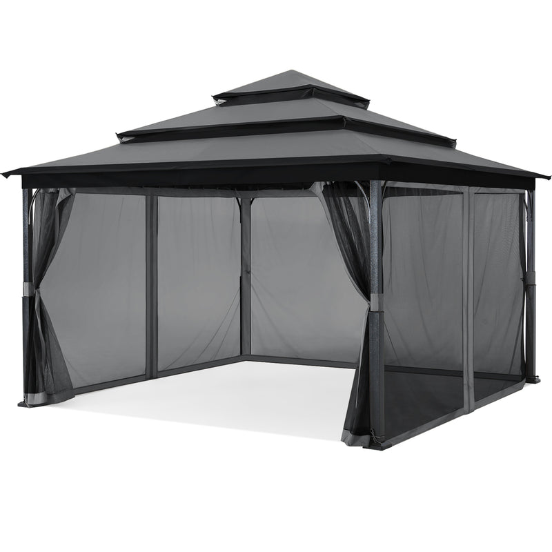 Load image into Gallery viewer, 12x12 Soft Top Outdoor Garden Patio Gazebo with Mosquito Netting
