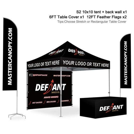 Premium+ Series Custom Canopy Tent 10x10 Full Case Vision Super Value Package