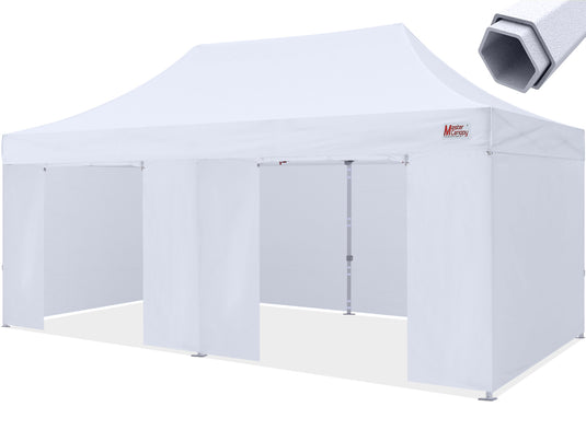 Mastercanopy Core-35 Premium Heavy Duty Instant Canopy Tent with Sidewalls - 10x10, 10x15, 10x20