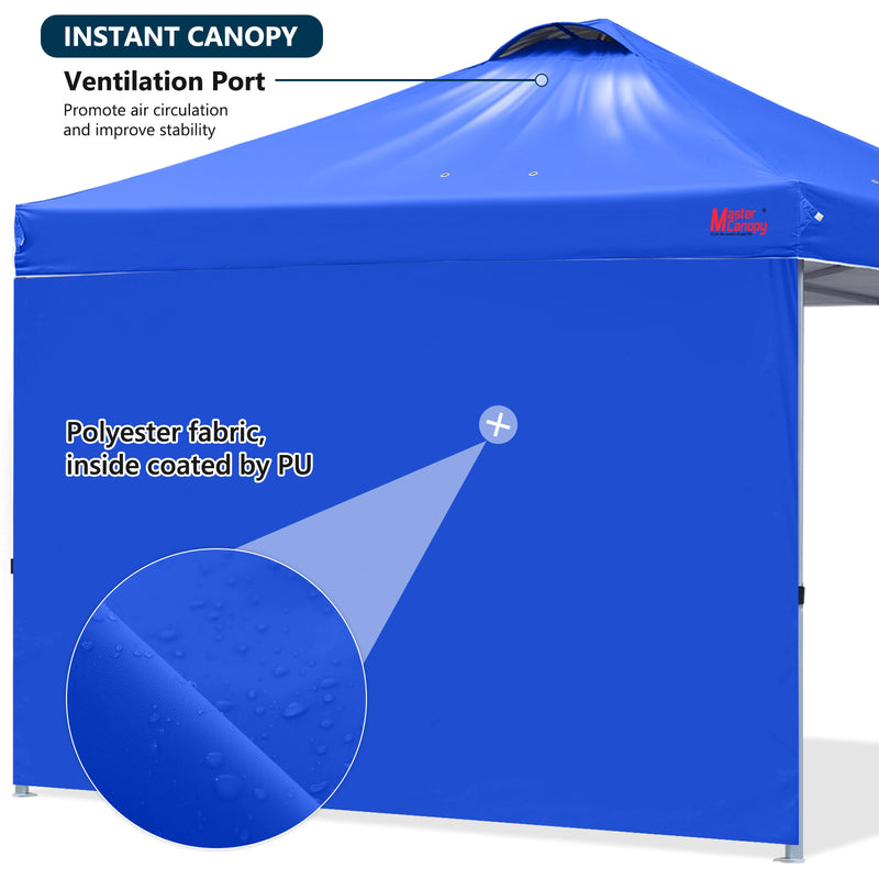 Load image into Gallery viewer, Leisure Sports Durable Ez Pop-Up Canopy Tent with One Sidewall - 8x8, 10x10, 12x12
