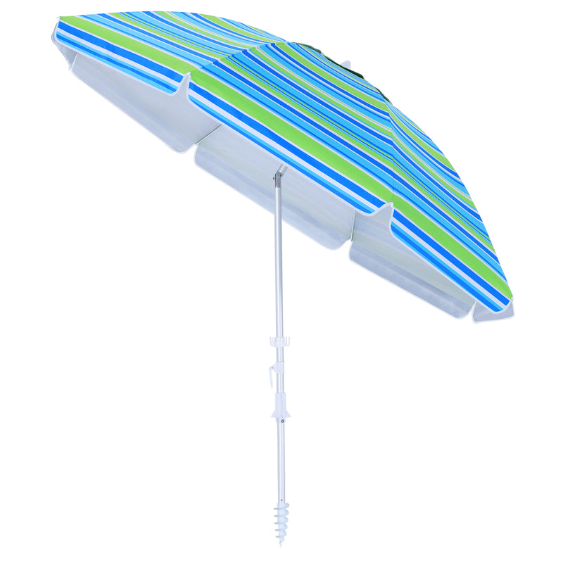 Load image into Gallery viewer, 8 Ribs Beach Umbrella Windproof 50+ UV Protection, with Sandbags and Carry Bag
