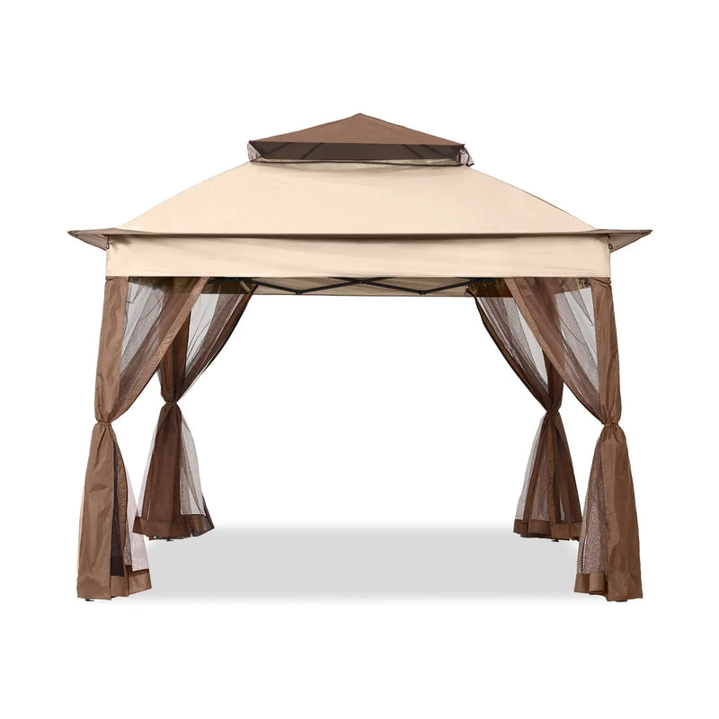 Load image into Gallery viewer, 11x11 Patio Gazebo Outdoor Pop Up Gazebo with Mesh Walls
