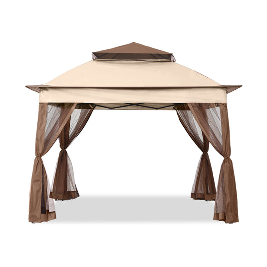 11x11 Patio Gazebo Outdoor Pop Up Gazebo with Mesh Walls