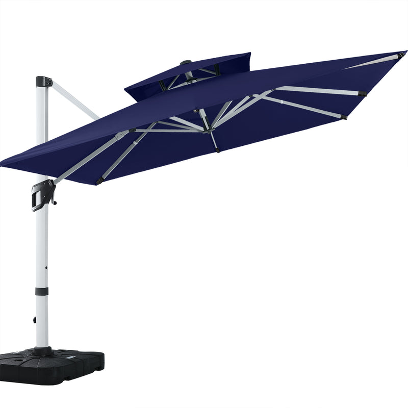 Load image into Gallery viewer, MASTERCANOPY Cantilever Patio Umbrella  Square Hanging with Double Layer Top
