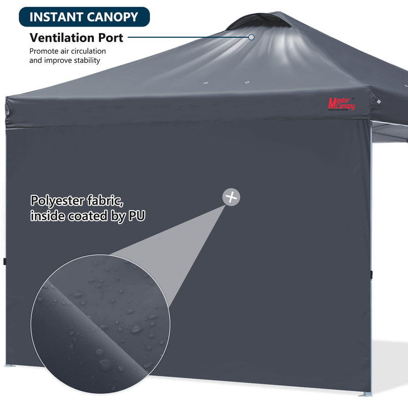 Load image into Gallery viewer, Leisure Sports Durable Ez Pop-Up Canopy Tent with One Sidewall - 8x8, 10x10, 12x12
