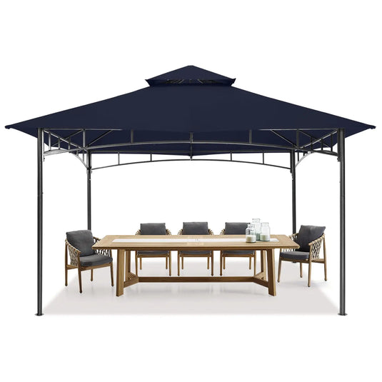 10x12/11x11 Outdoor Garden Patio Gazebo with Stable Steel Farme-CA