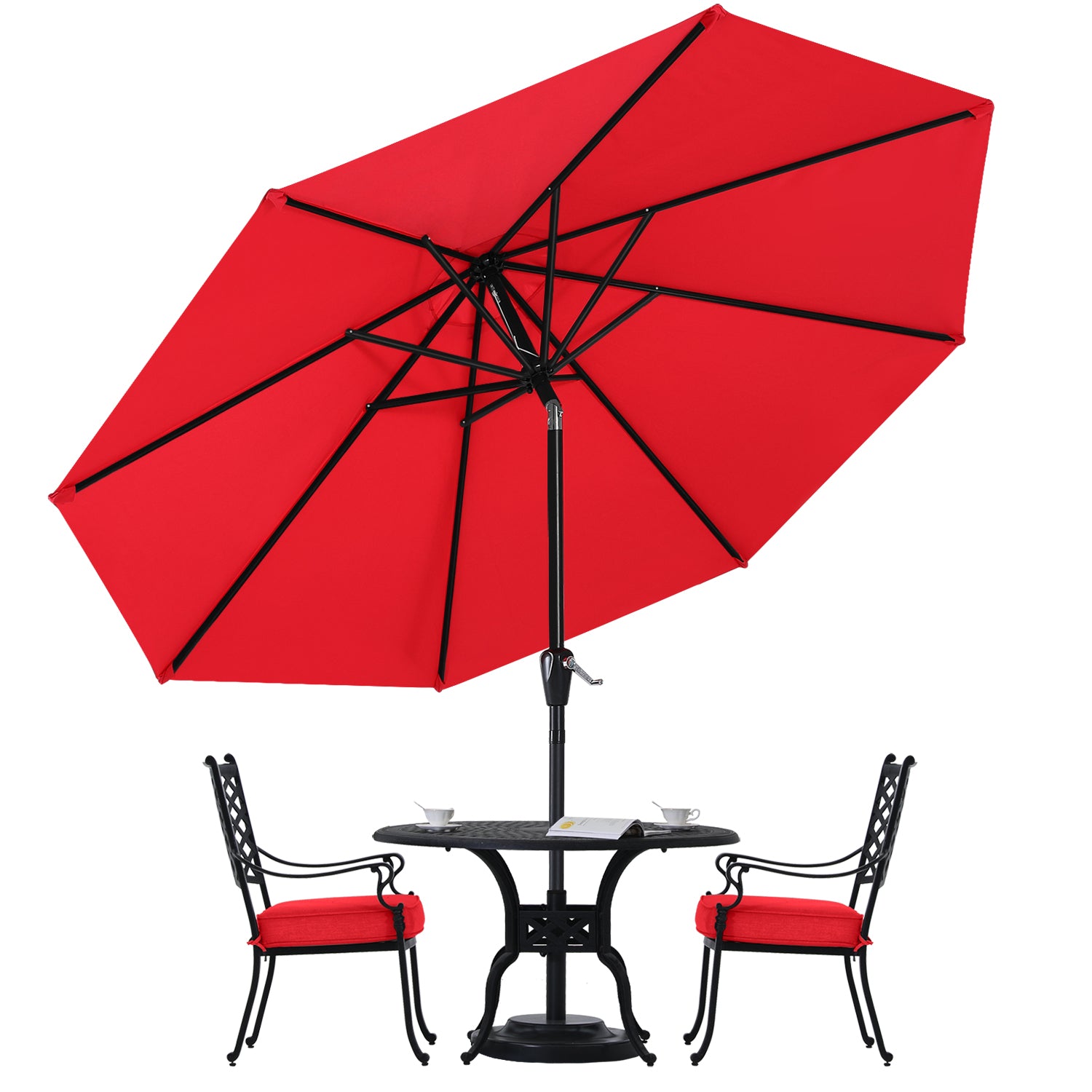 MASTERCANOPY Patio Umbrella for Outdoor Market Table 8 Ribs