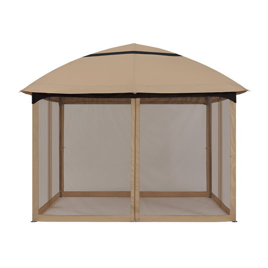 11x11/10x12 Soft Top Outdoor Garden Gazebo for Patios with Netting Walls