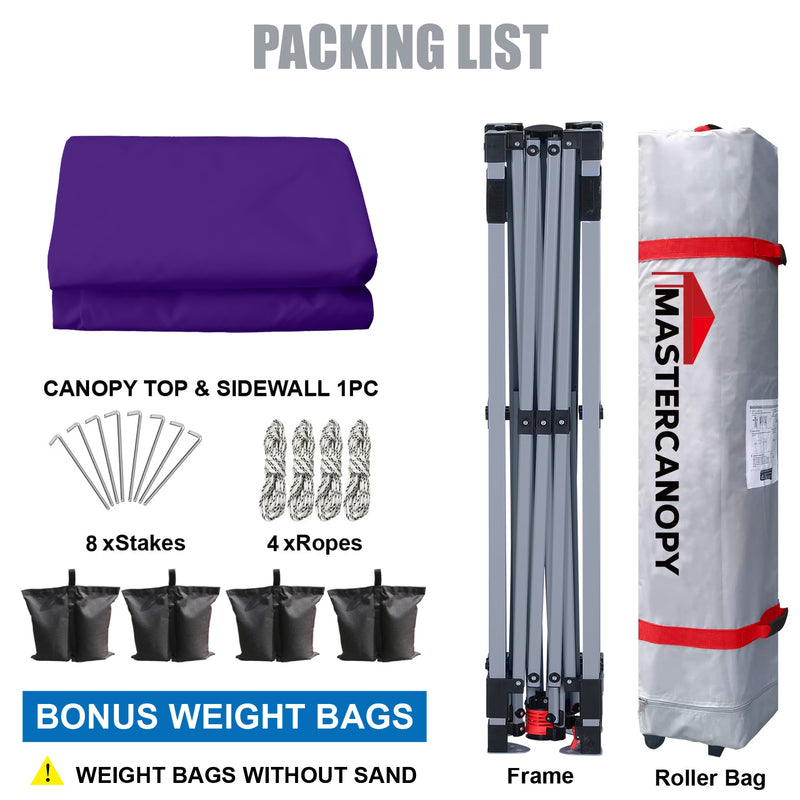 Load image into Gallery viewer, Leisure Sports Durable Pop-Up Canopy Tent with Sidewall - 8x8, 10x10
