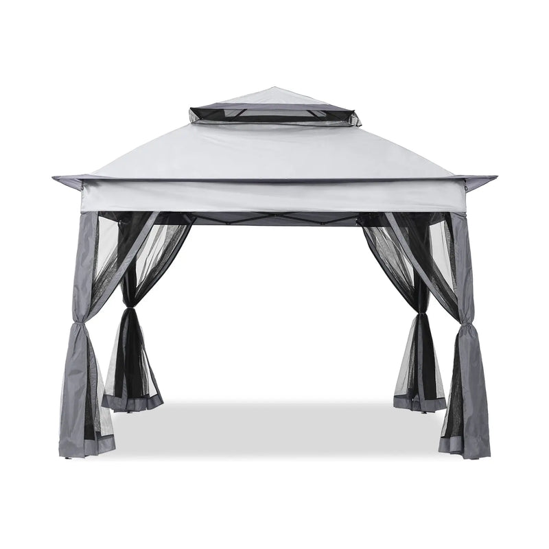 Load image into Gallery viewer, 11x11 Patio Gazebo Outdoor Pop Up Gazebo with Mesh Walls
