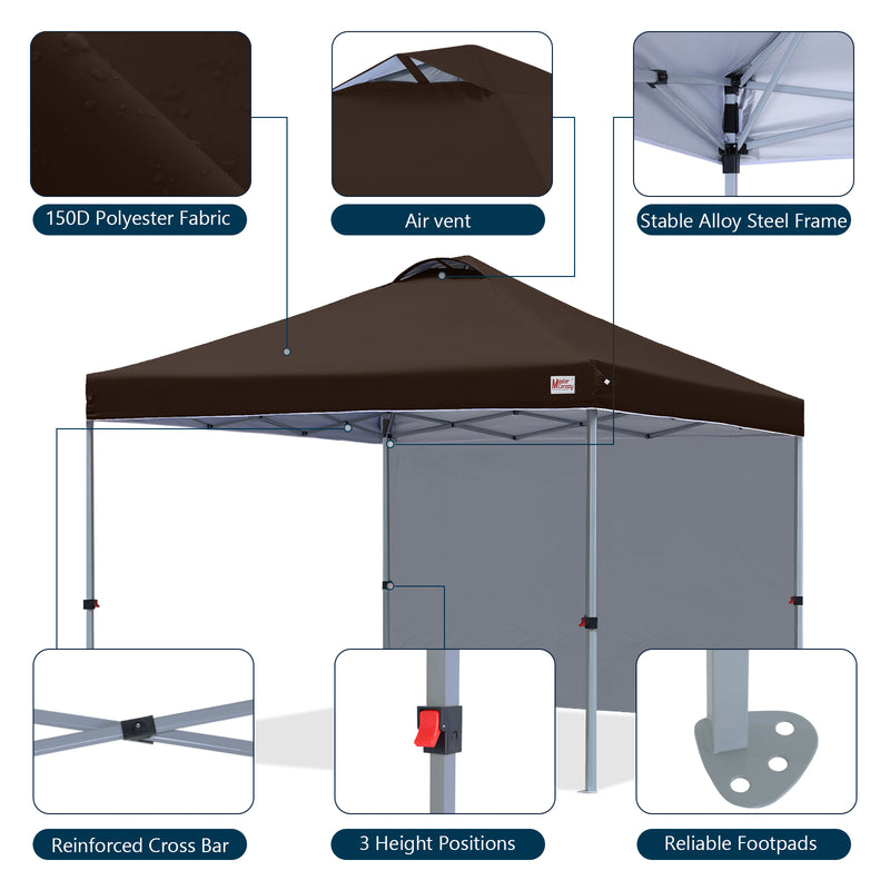 Load image into Gallery viewer, Leisure Sports Durable Pop-Up Canopy Tent with Sidewall - 8x8, 10x10
