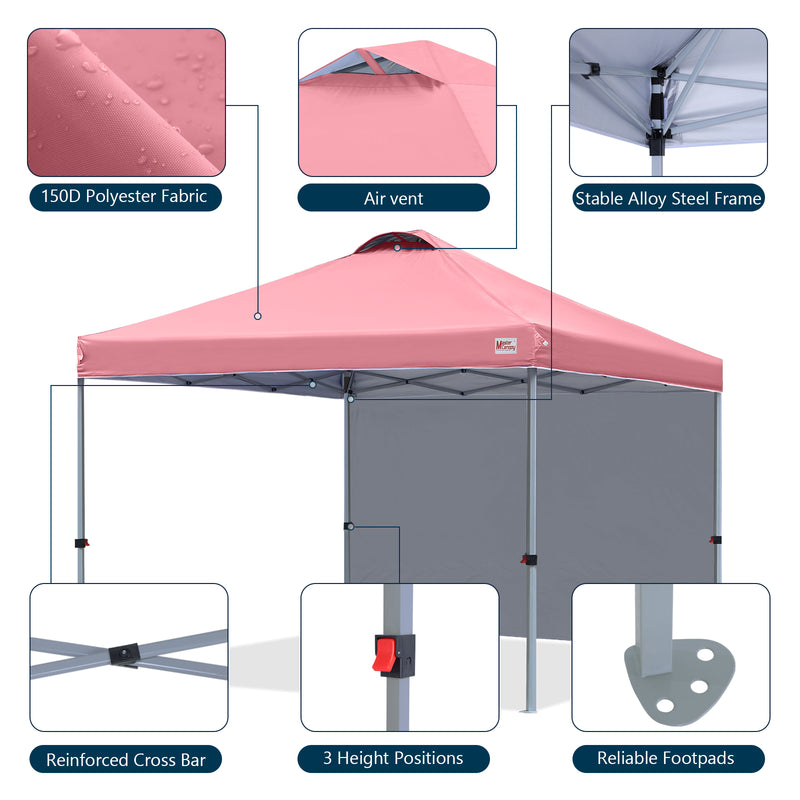 Load image into Gallery viewer, Leisure Sports Durable Pop-Up Canopy Tent with Sidewall - 8x8, 10x10
