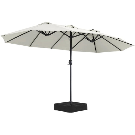 15FT Patio Outdoor Umbrella Double Sided Large Umbrella
