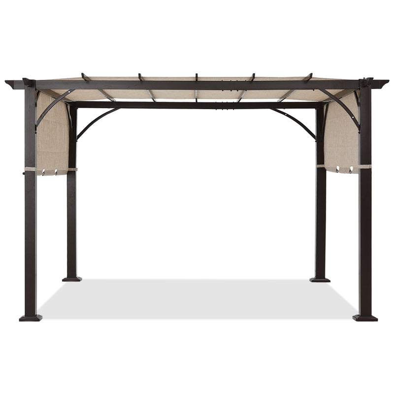 Load image into Gallery viewer, 10x12 Outdoor Pergola Retractable Sun Shade Canopy Patio  Gazebo
