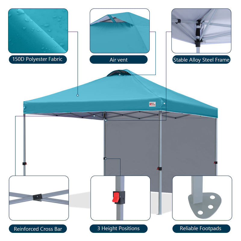 Load image into Gallery viewer, Leisure Sports Durable Pop-Up Canopy Tent with Sidewall - 8x8, 10x10
